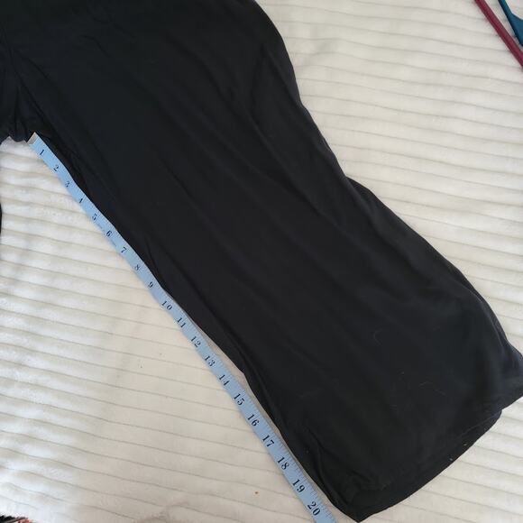 Abercrombie & Fitch Black Jumpsuit Medium Tie Front Elastic Waist Flowy Boho - Picture 7 of 9